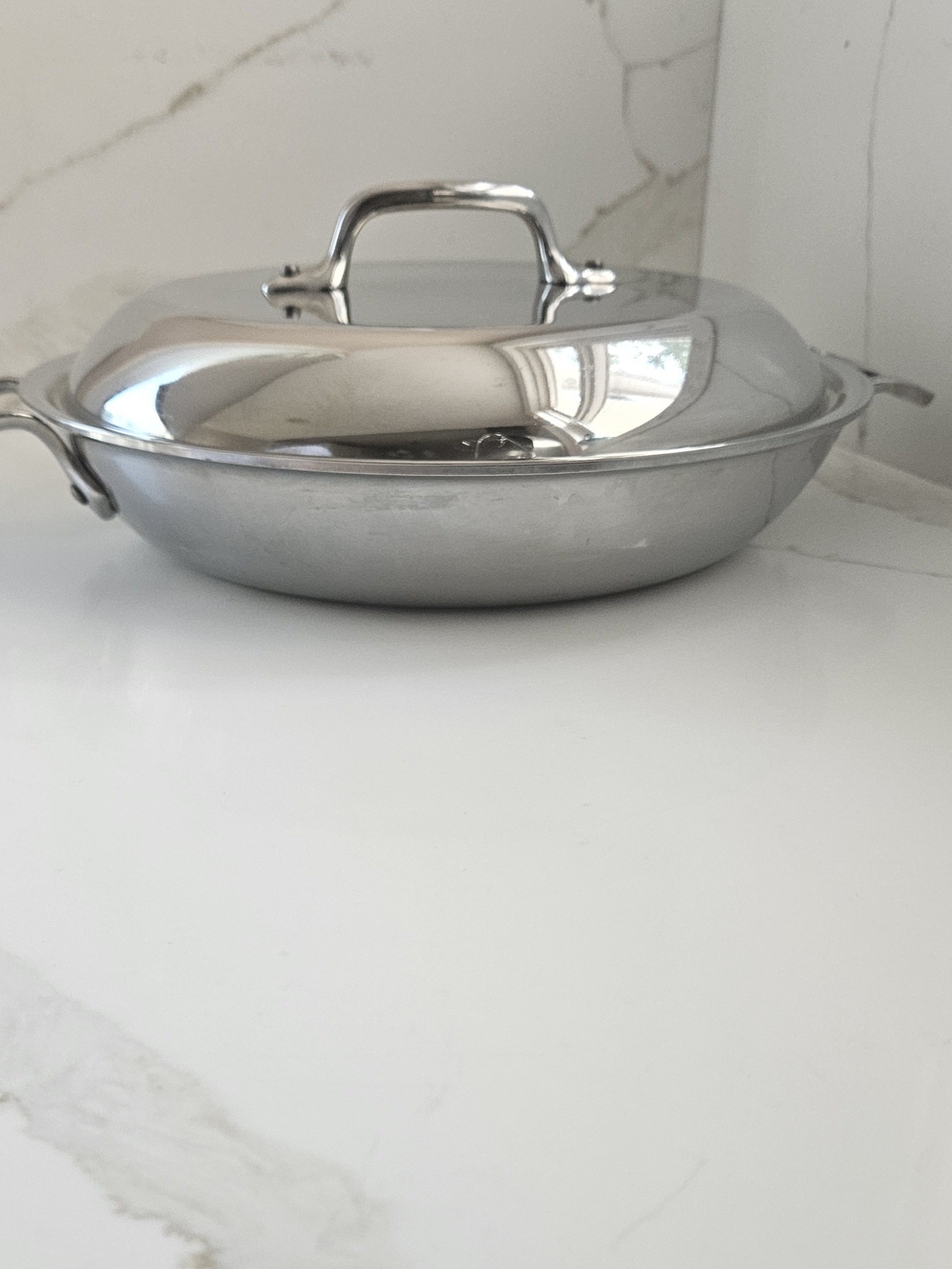 ALL CLAD Stainless Steel Covered Sauté Pan - Silver 10 Inches